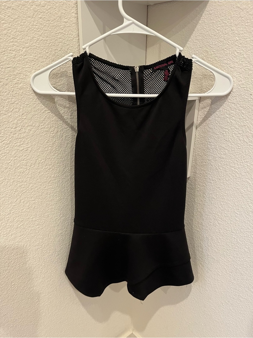 Material Girl Black Peplum Camisole